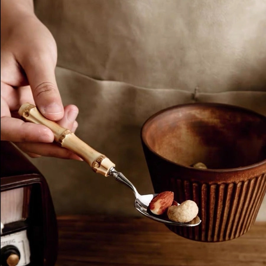 Bamboo Handle Stainless Steel Cutlery Set