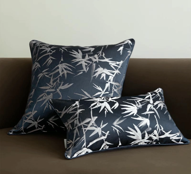 Bamboo Print Throw Cushion