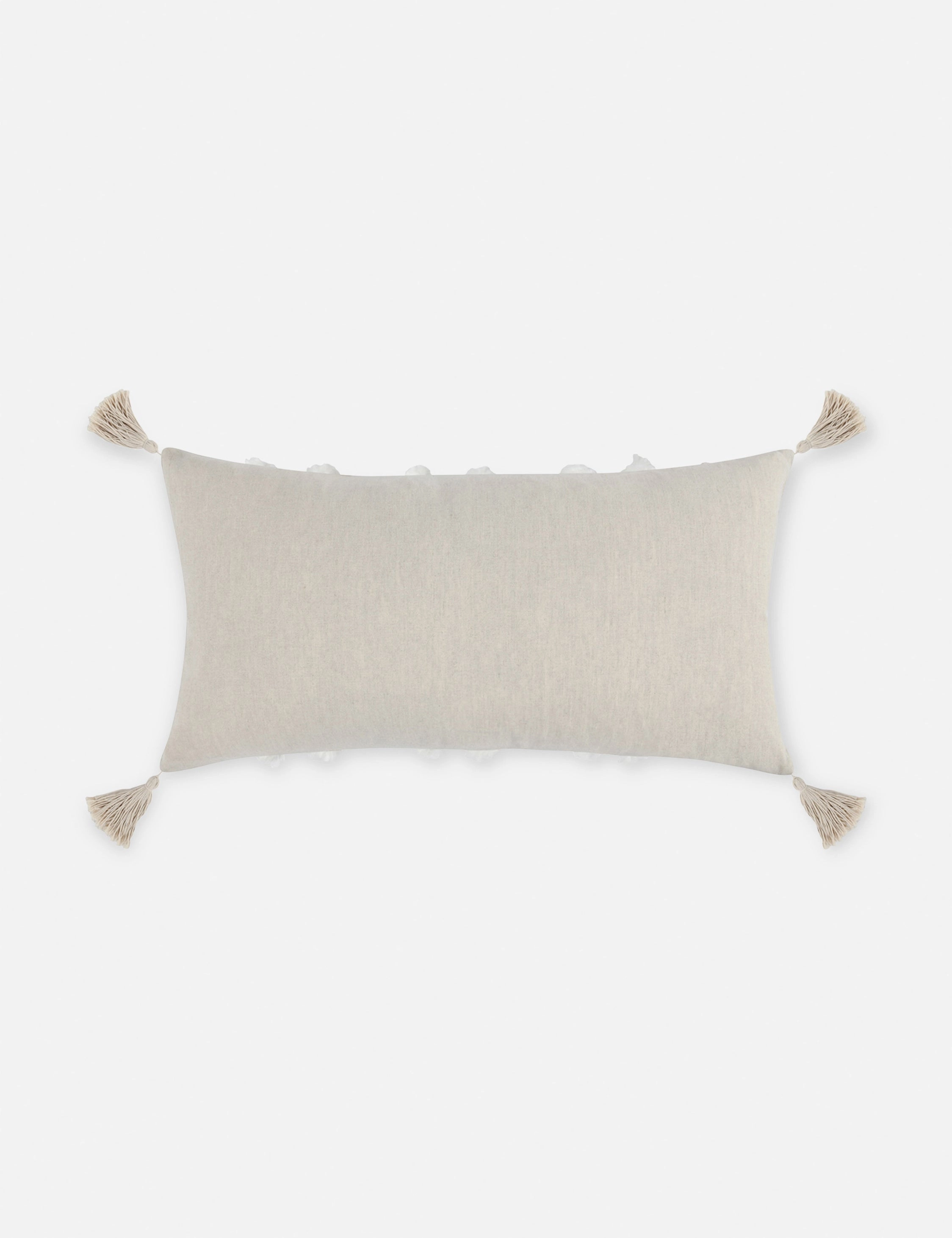 Bardo Lumbar Pillow, 14" x 26", Ivory