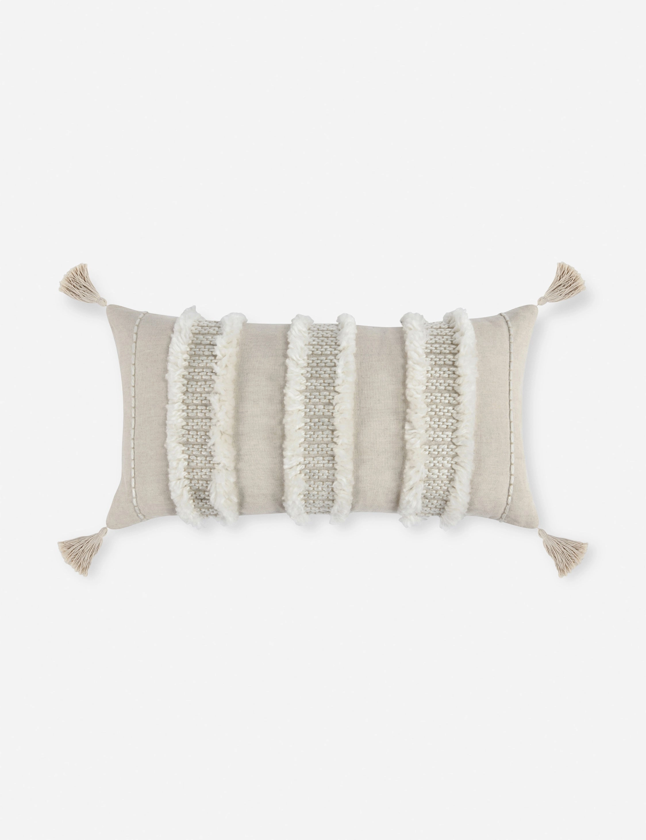 Bardo Lumbar Pillow, 14" x 26", Ivorybedding sets ,throw blankets 