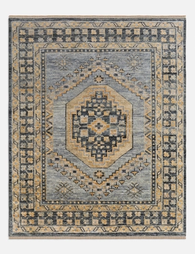 Barraza Hand-Knotted Wool Rugmodern color block patchwork rug