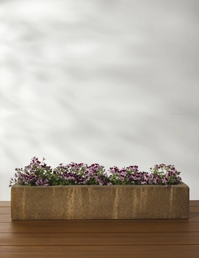 Basic Element Long Planter by Campania International -  -outdoor wrought iron plant stand