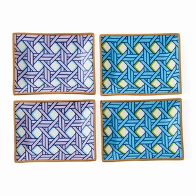 Basketweave Petite Tray Sethandmade ceramic dinnerware set