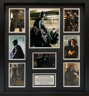 Batman Christian Bale Hand Signed Poster - Framedhandmade souvenirs