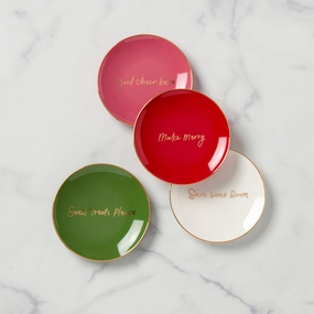 Be Jolly Color Tidbit Plates - Set of 4modern kitchen decor ,kitchen dinner set ,dinnerware 