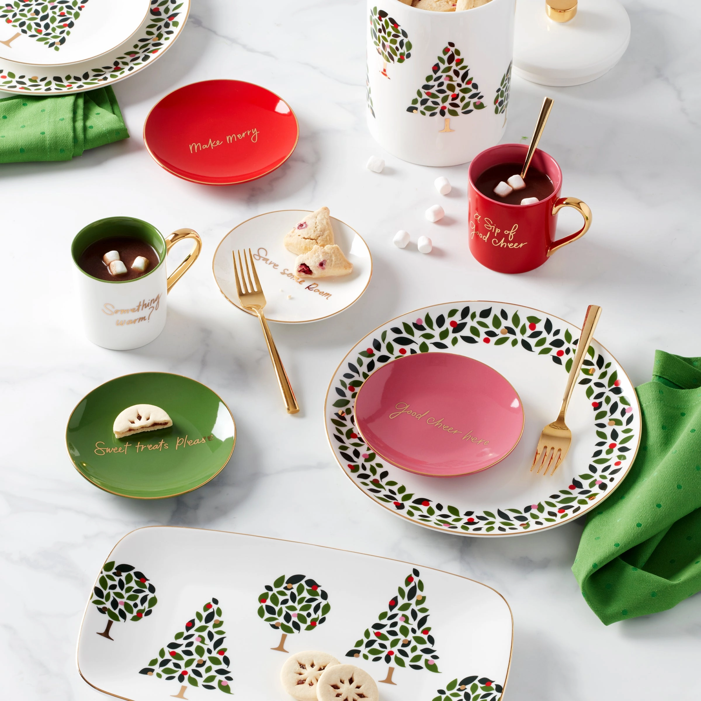 Be Jolly Color Tidbit Plates - Set of 4