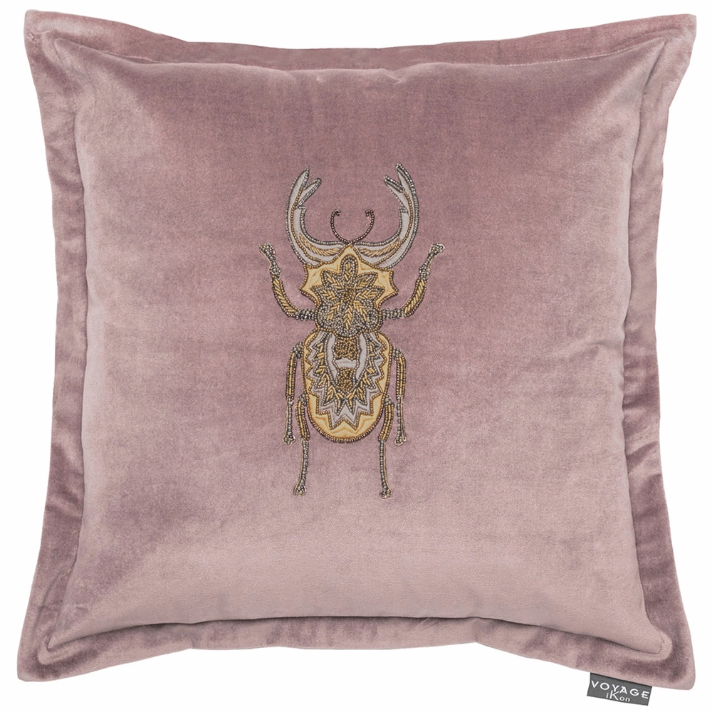 Bellatrix Embroidered Feather Cushion Heather
