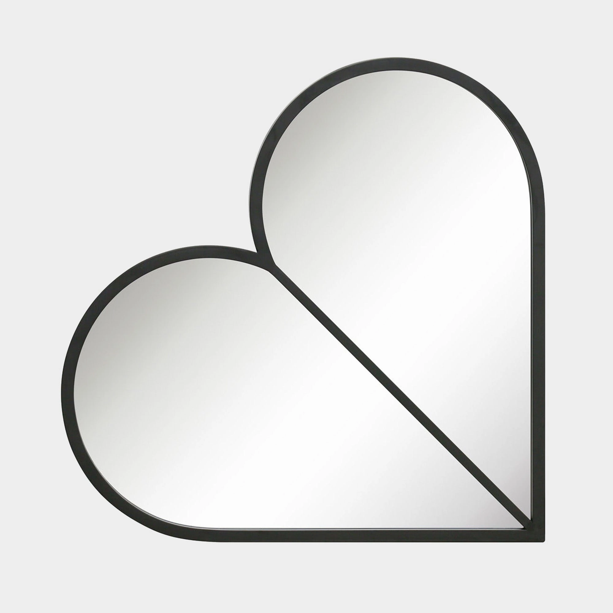 Belle - Black Heart Shaped Mirrorwall mounted decorative mirror,full length dressing mirror