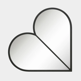 Belle - Black Heart Shaped Mirrorwall mounted decorative mirror,full length dressing mirror