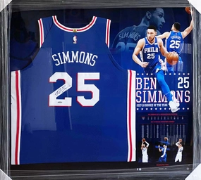Ben Simmons Hand Signed Jersey - Framedhandmade souvenirs