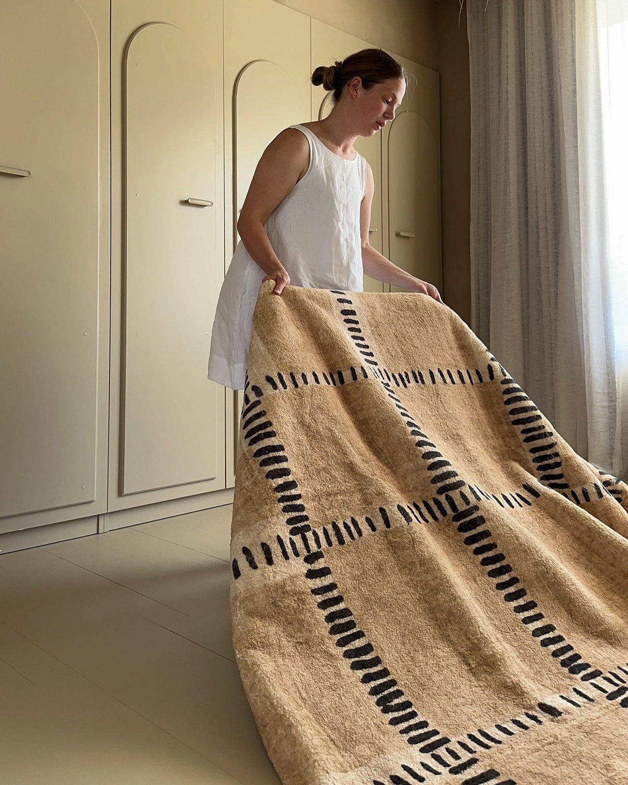 Bernice Brown Charcoal Tribal Pattern Washable Rug *NO RETURNS UNLESS FAULTY