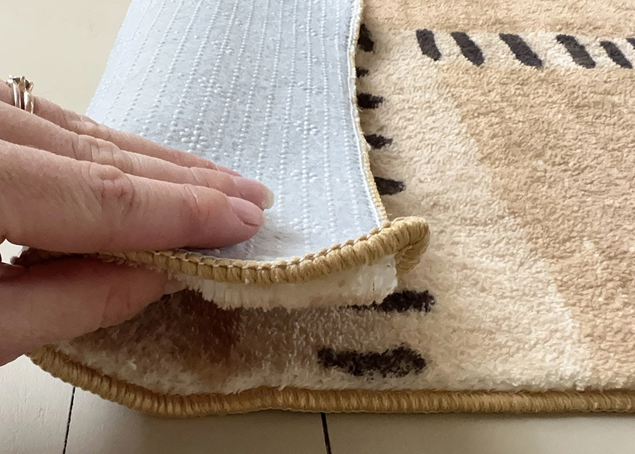Bernice Brown Charcoal Tribal Pattern Washable Rug *NO RETURNS UNLESS FAULTY