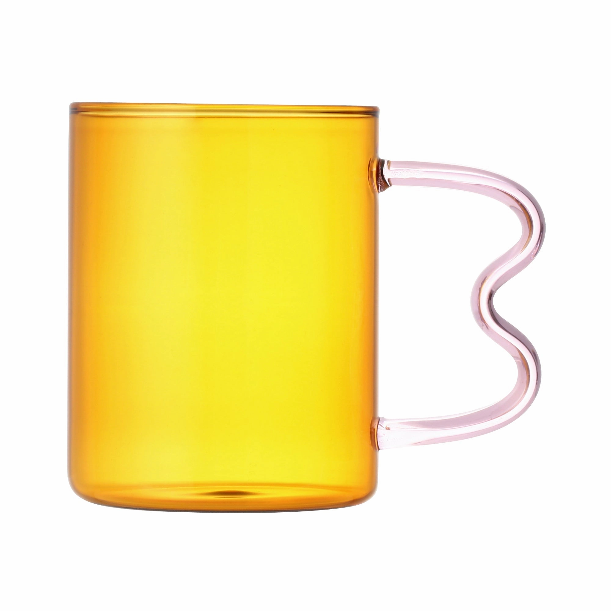 Bicolor Glass Mug Amber