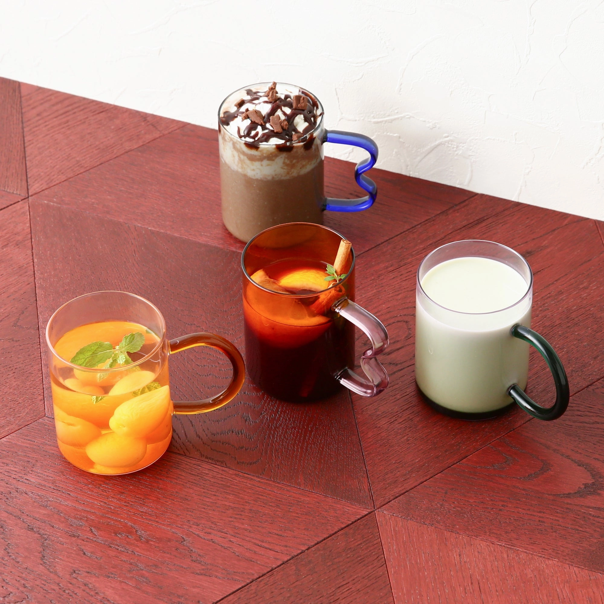 Bicolor Glass Mug Amber