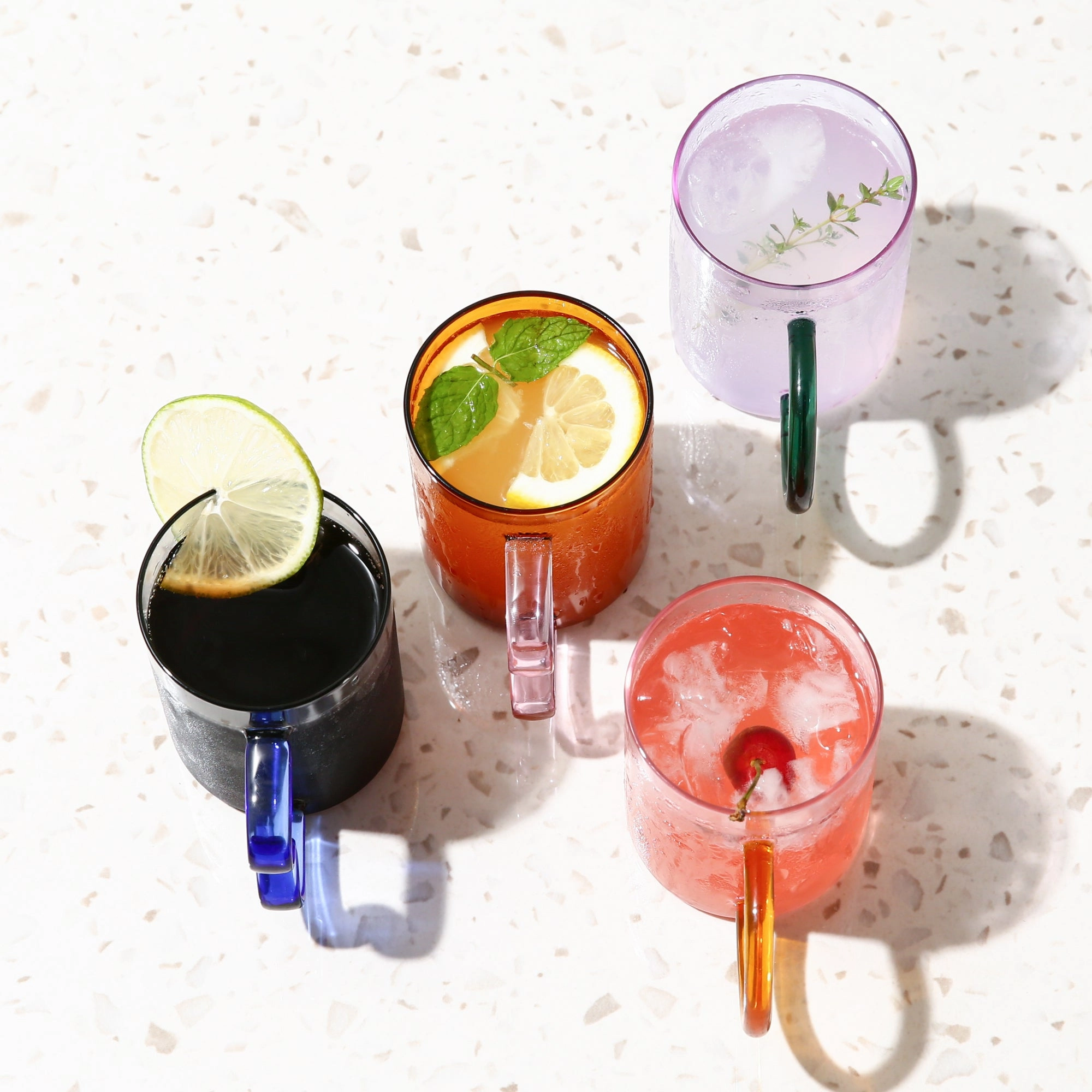 Bicolor Glass Mug Amber