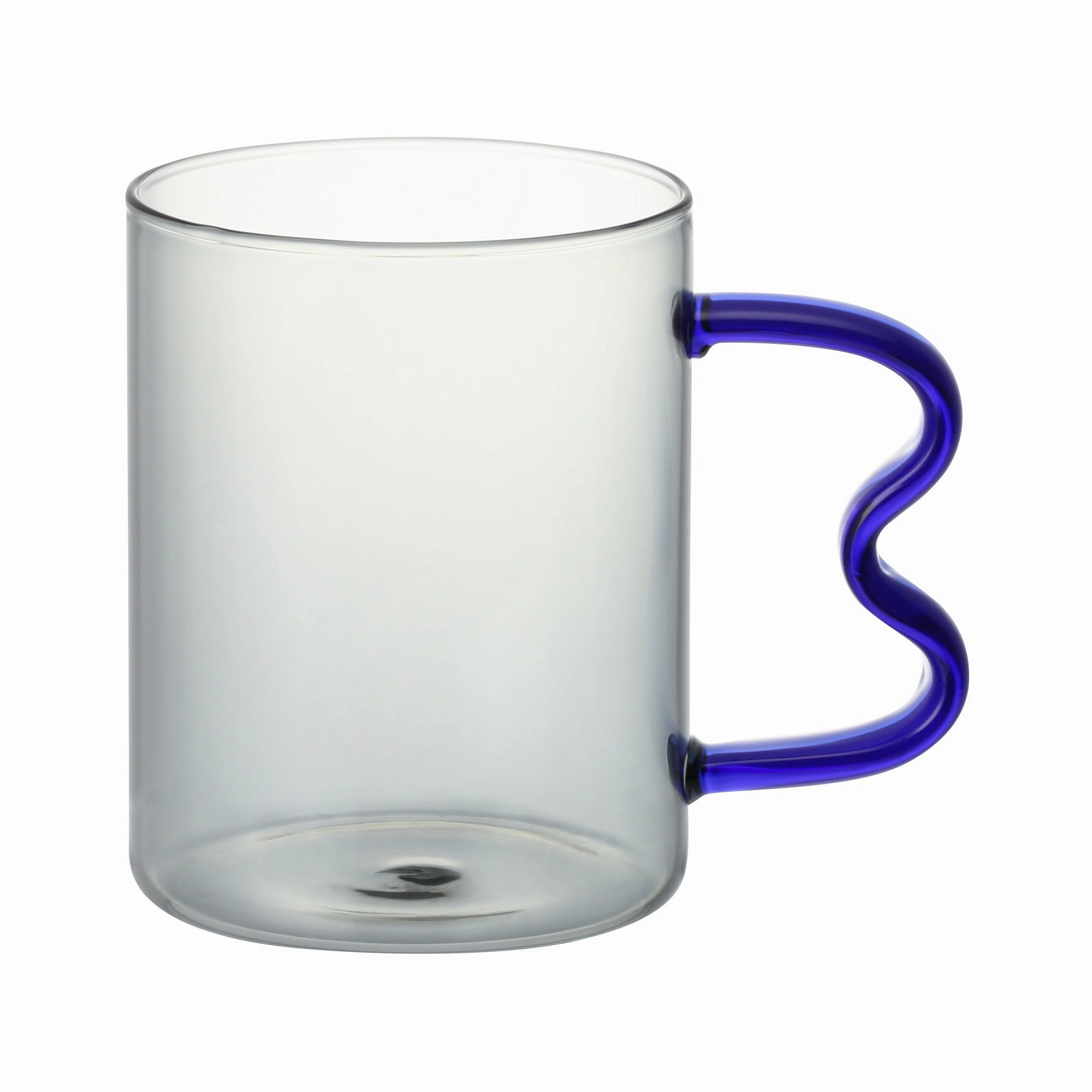 Bicolor Glass Mug Grayglass cups ,personalized mugs 