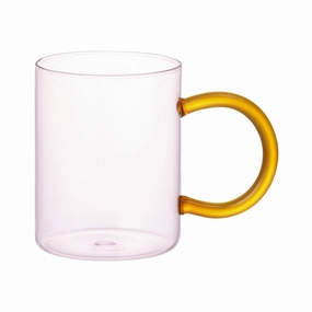 Bicolor Glass Mug Pinkglass cups ,personalized mugs 