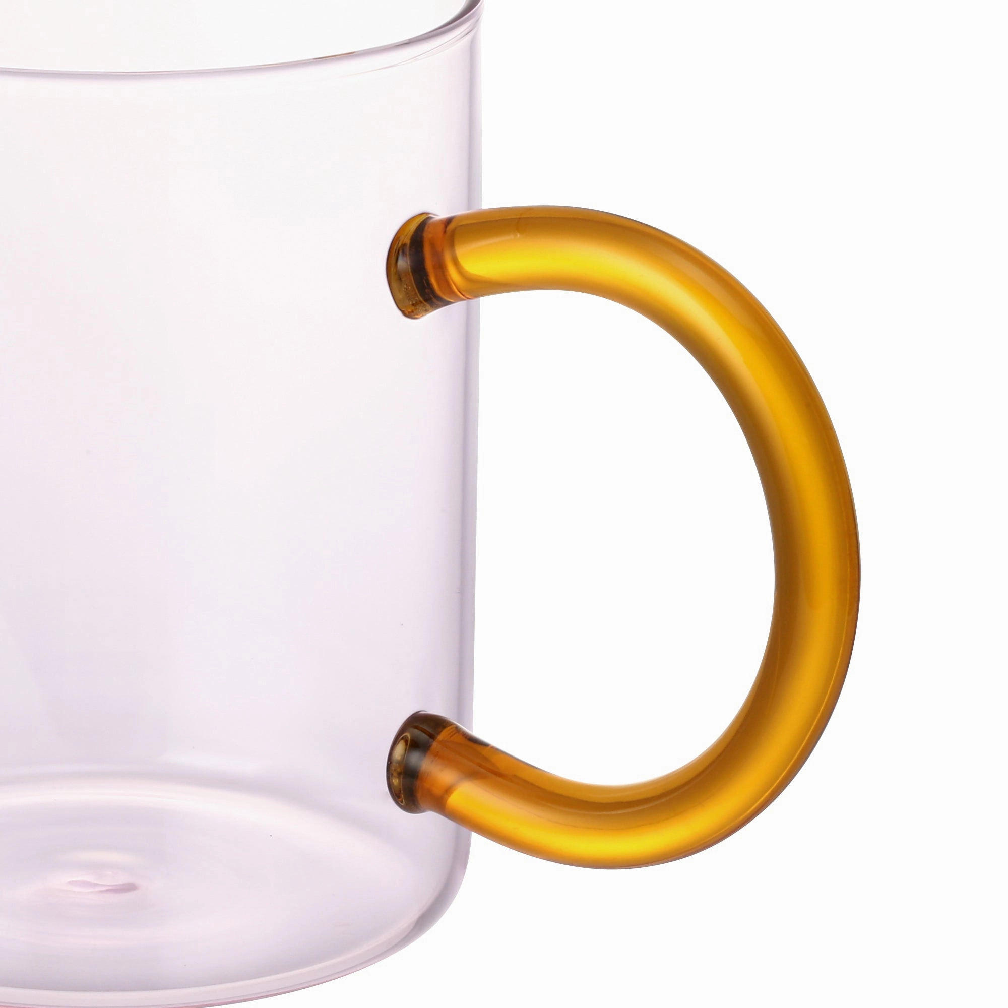 Bicolor Glass Mug Pink