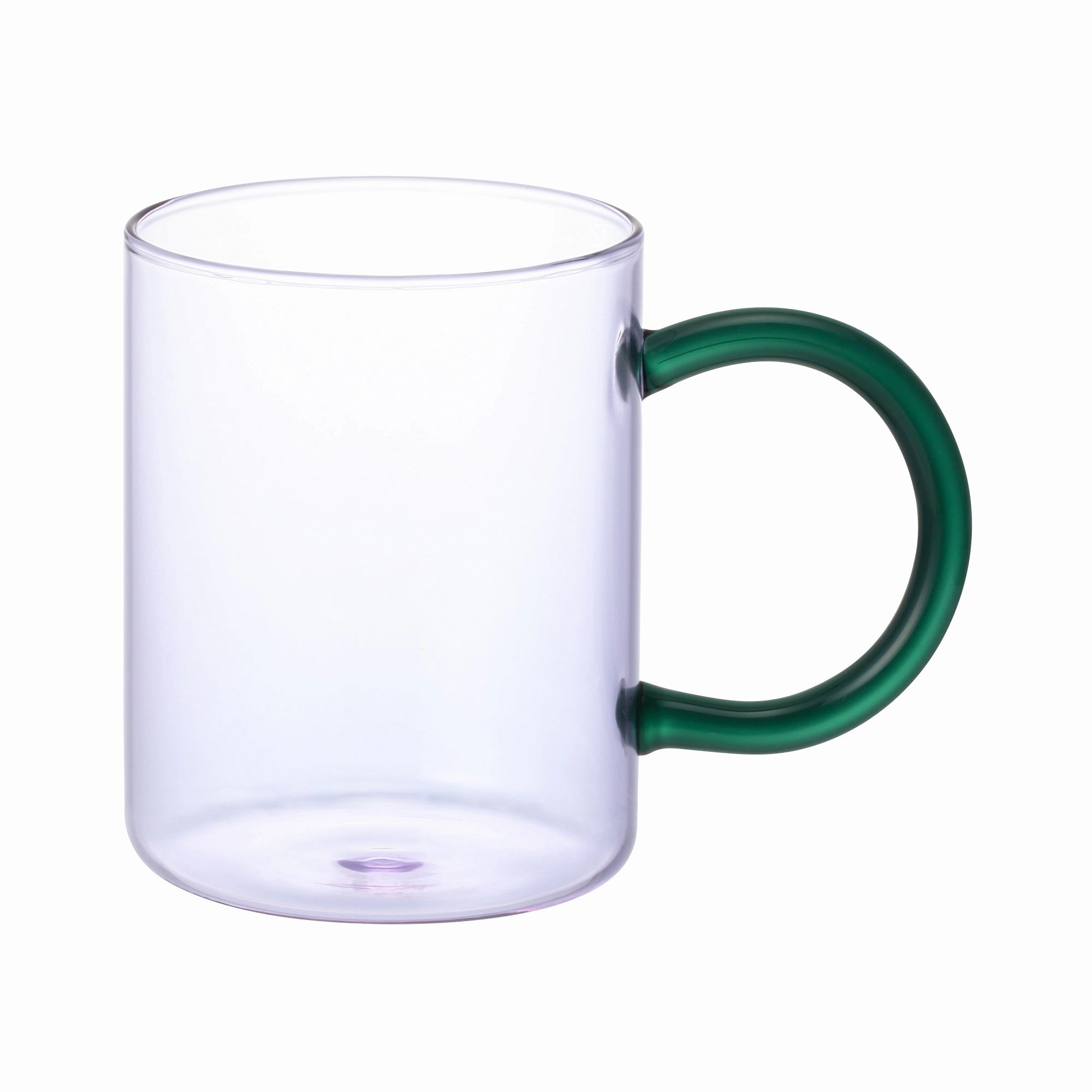 Bicolor Glass Mug Purpleglass cups ,personalized mugs 