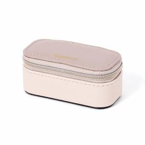 Bicolor Mini Travel Jewelry Box  Ivorydecorative storage box ,stackable storage box 