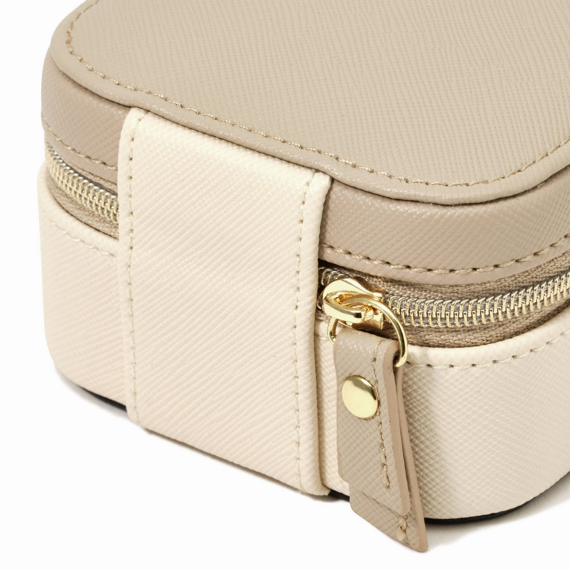 Bicolor Travel Jewelry Box Small Beige