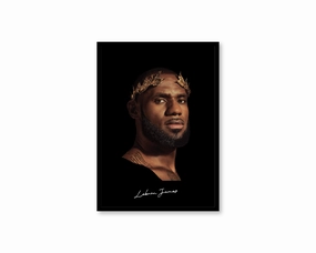 Big Head Lebron Black Portraitnordic style wall decor