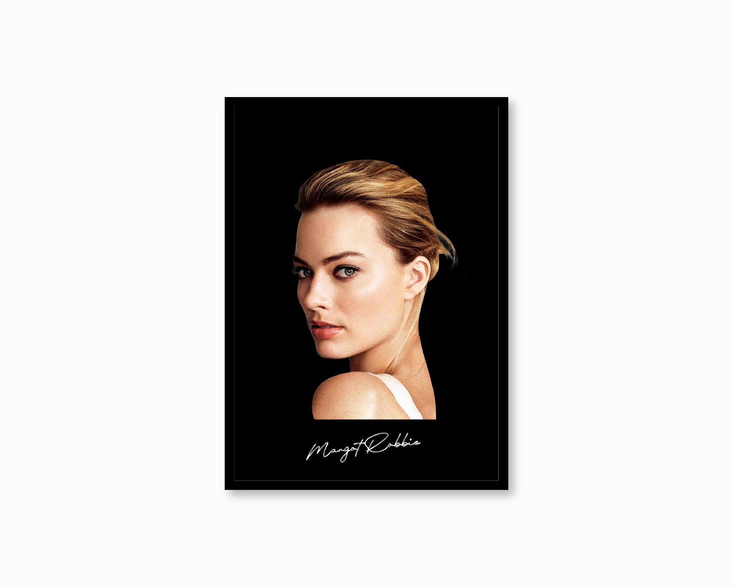 Big Head Margot Robbie Black Portraitmodern abstract painting decor