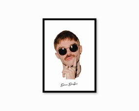Big Head Retro Dom Dolla White Portraitnordic style wall decor