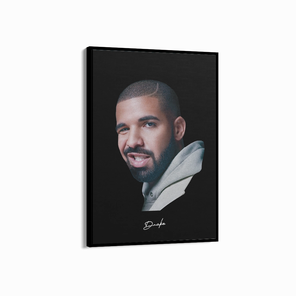 Big Head Retro Drake Black Portrait