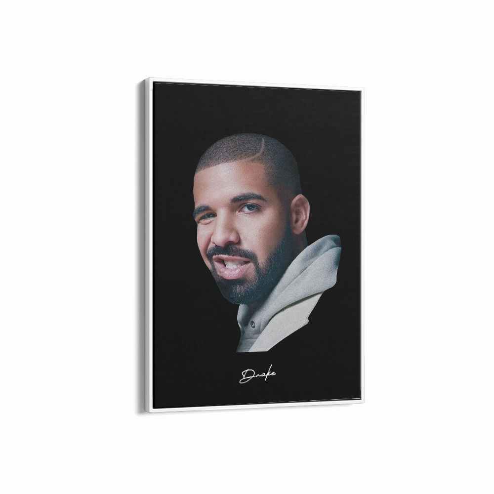 Big Head Retro Drake Black Portrait
