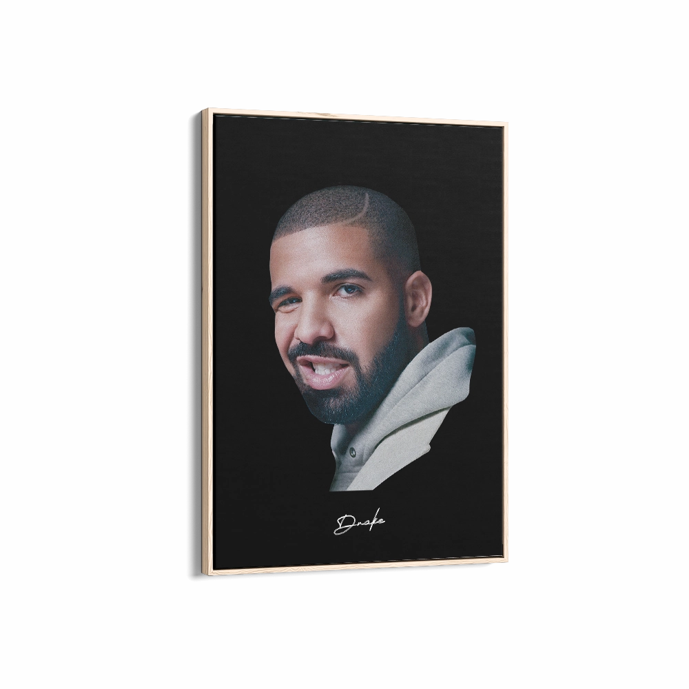 Big Head Retro Drake Black Portrait