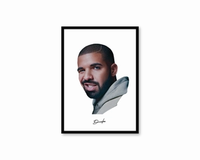 Big Head Retro Drake White Portraitmodern abstract painting decor
