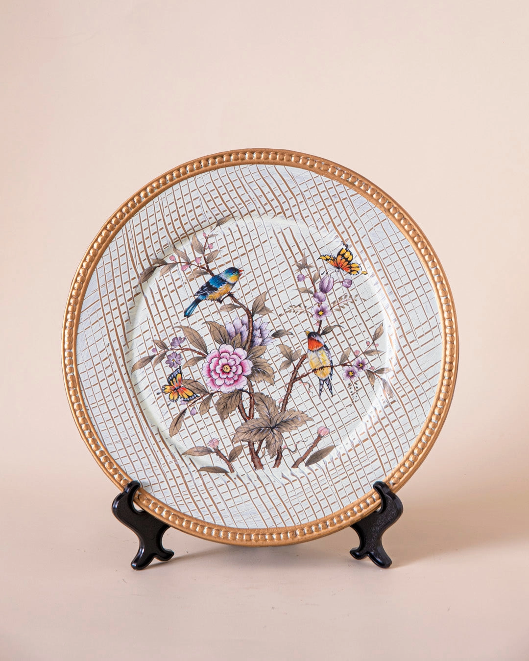 Birdsong Blossom Decorative Plate - 13"