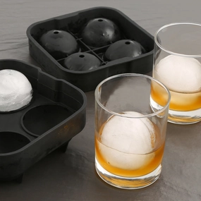 Black 4 Sphere Silicone Ice Moldglass cups ,personalized mugs 
