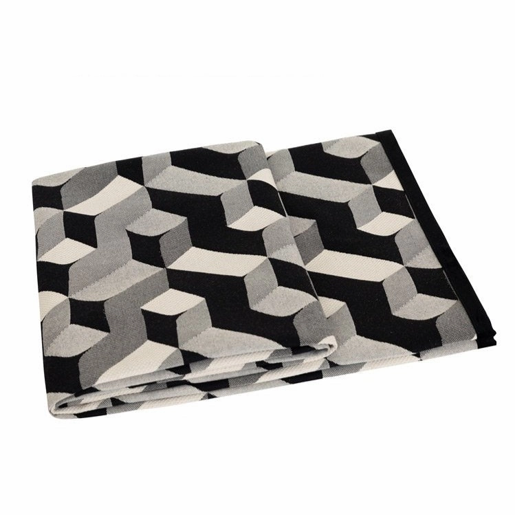 Black And White Pattern Bed Cushion Set