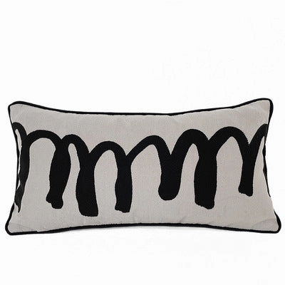 Black And White Pattern Bed Cushion Set