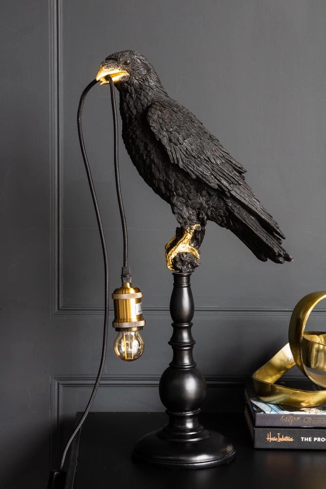 Black Crow Table Lamp