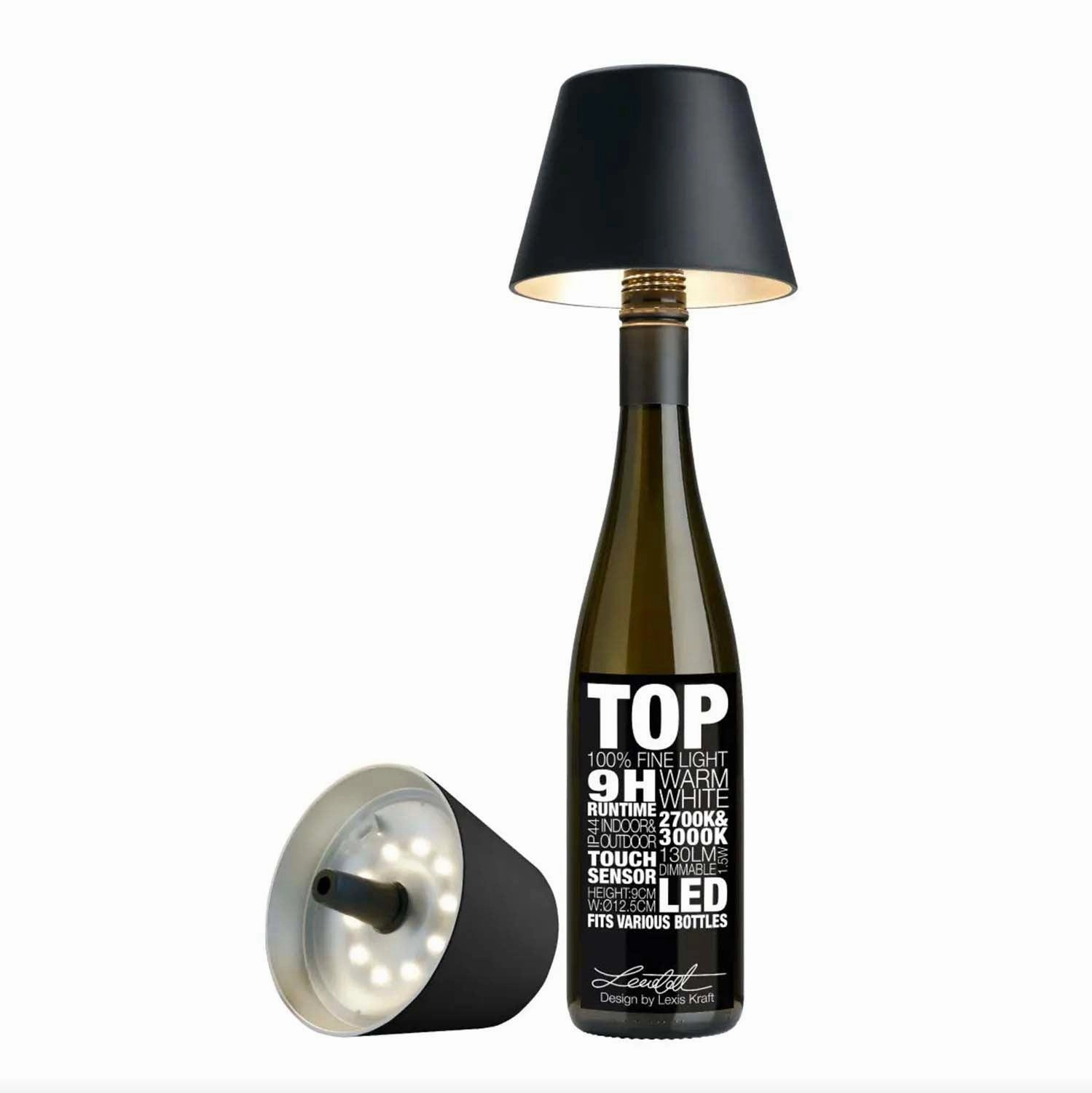 Black LED Bottle Lightnordic style desktop ornaments