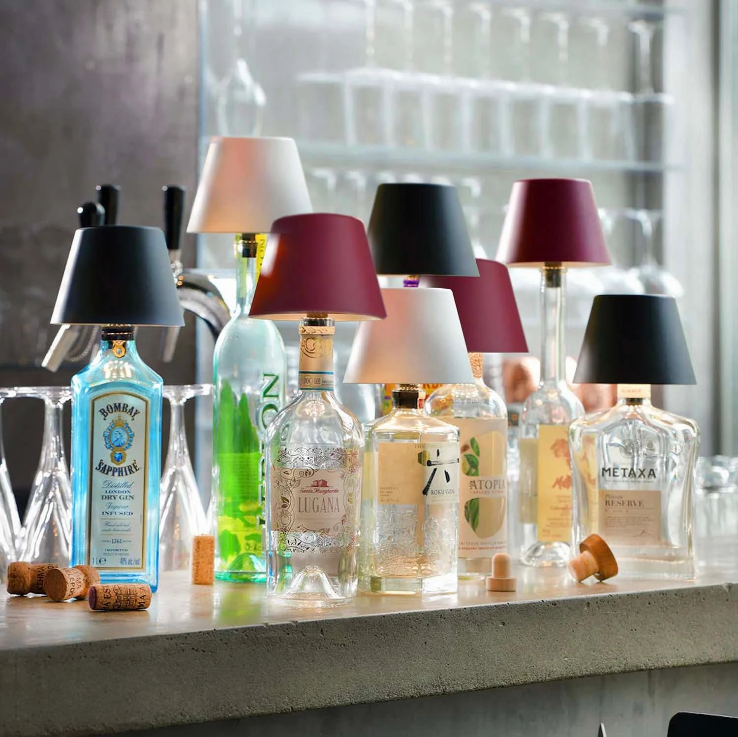 Black LED Bottle Light
