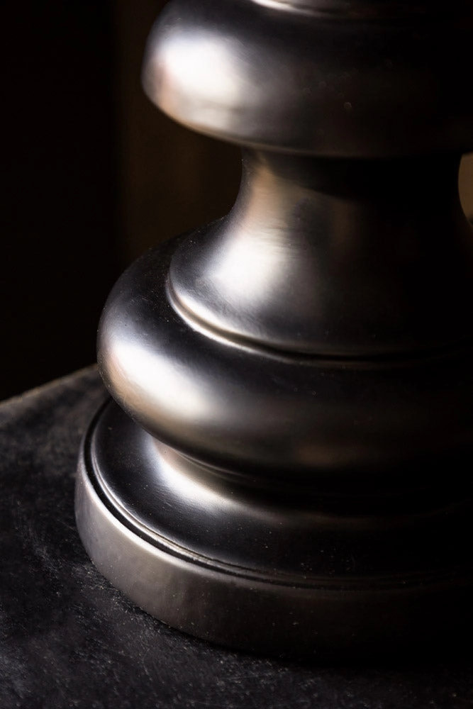 Black Resin Turned Table Lamp Base