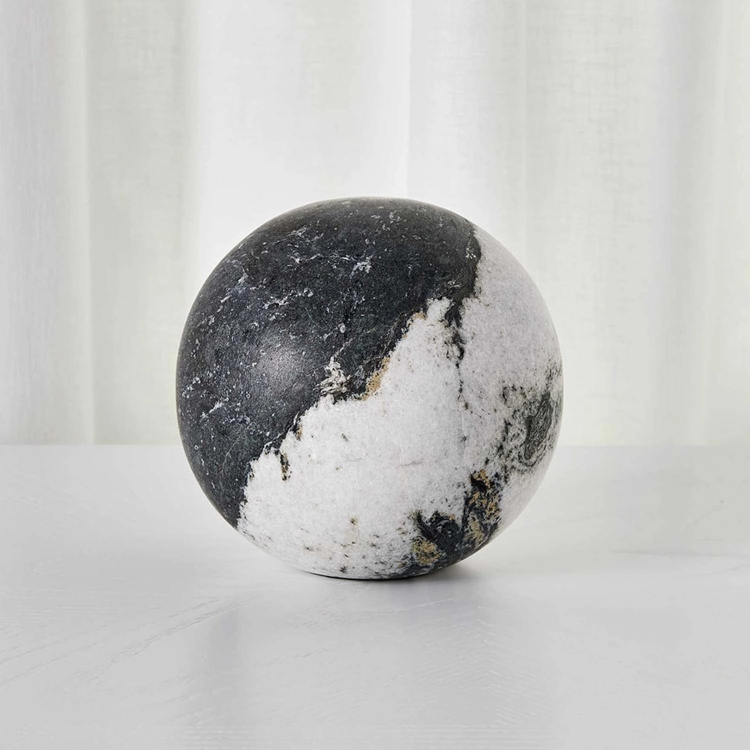 Black White Marble Ball Orb