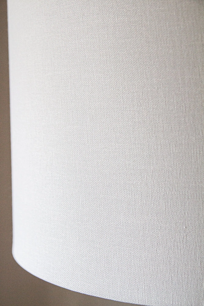 Black Wood Turned-Style Table Lamp With Linen Lamp Shade