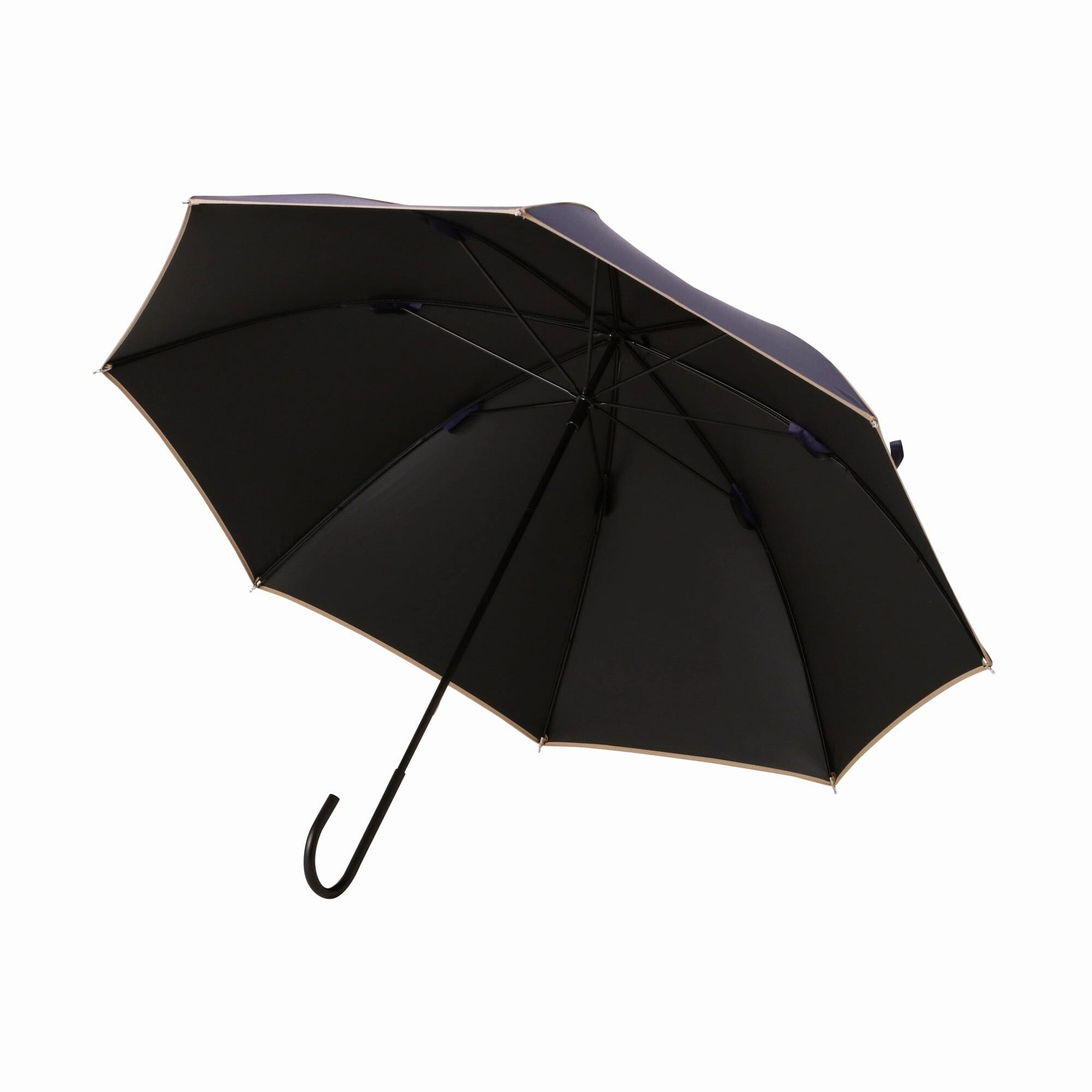 Blackout Piping Long Umbrella 50cm Navy