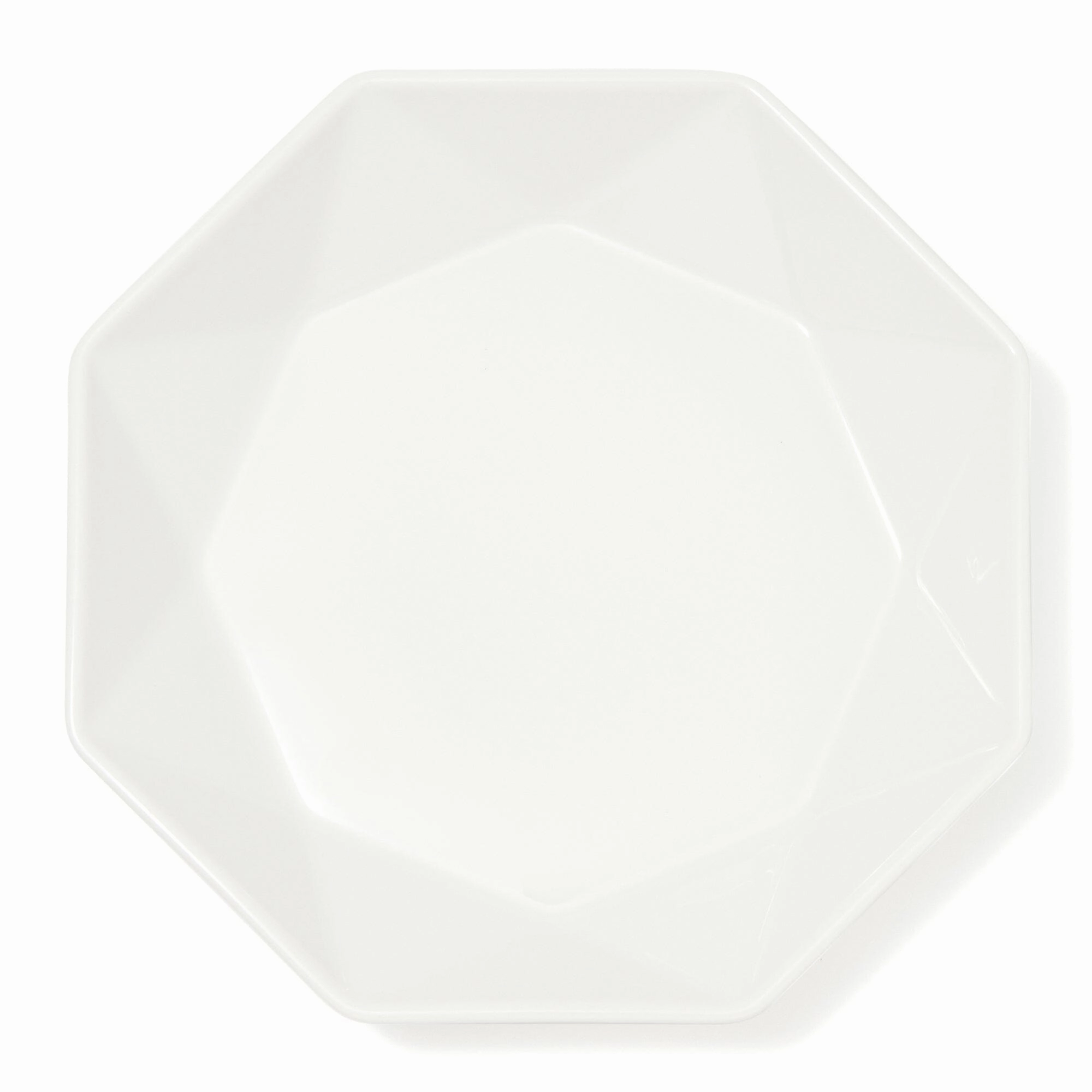 Blanche Deep Plate L Octagon Whitehand-painted ceramic bowl