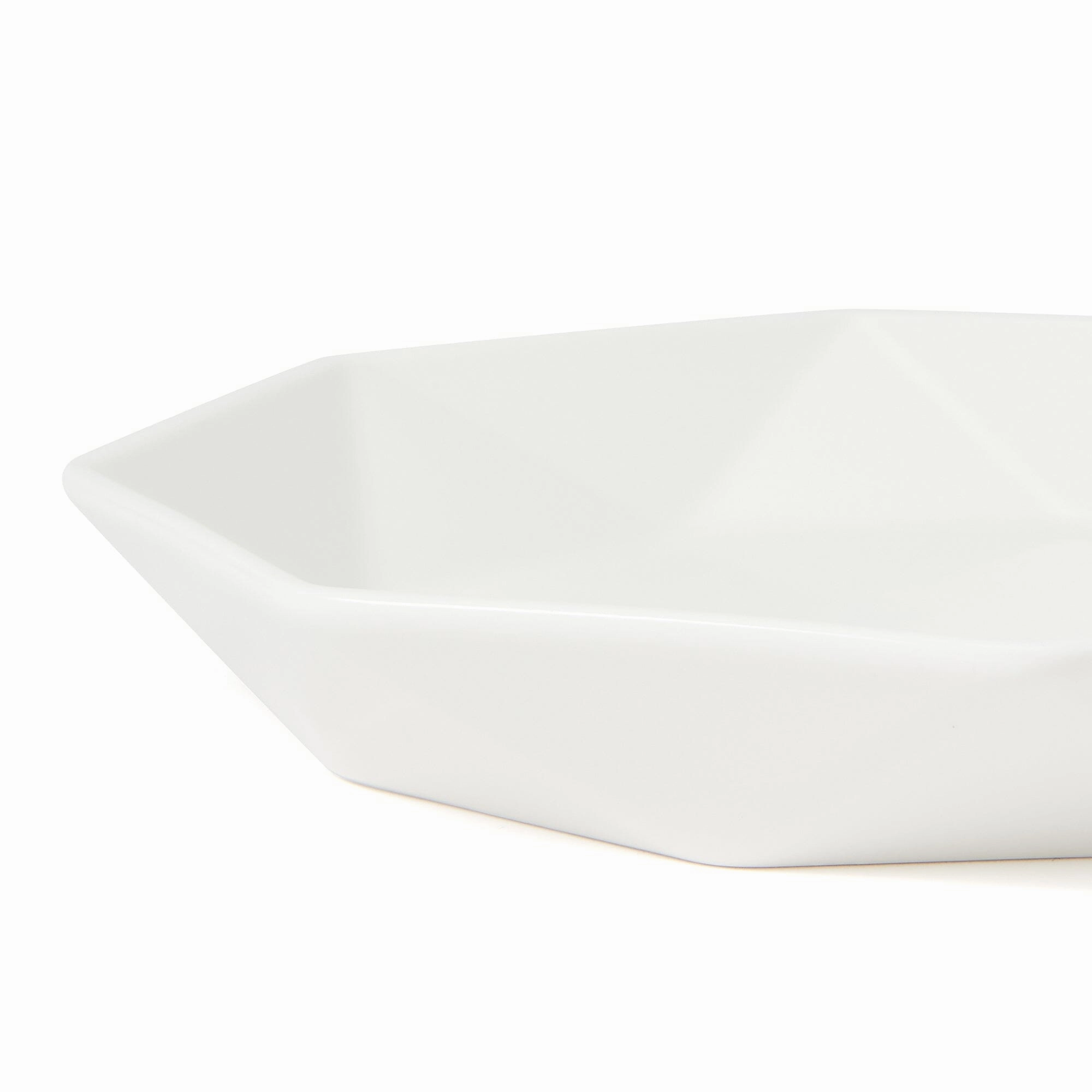 Blanche Deep Plate L Octagon White