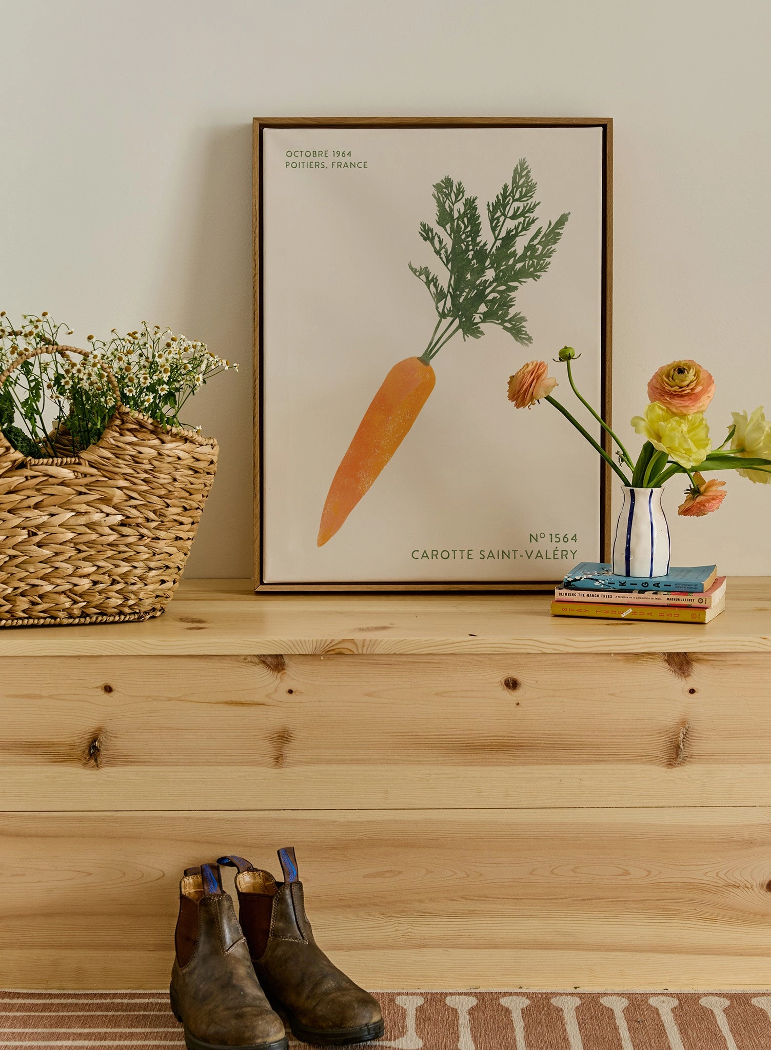 Block Print Carrot, Poster