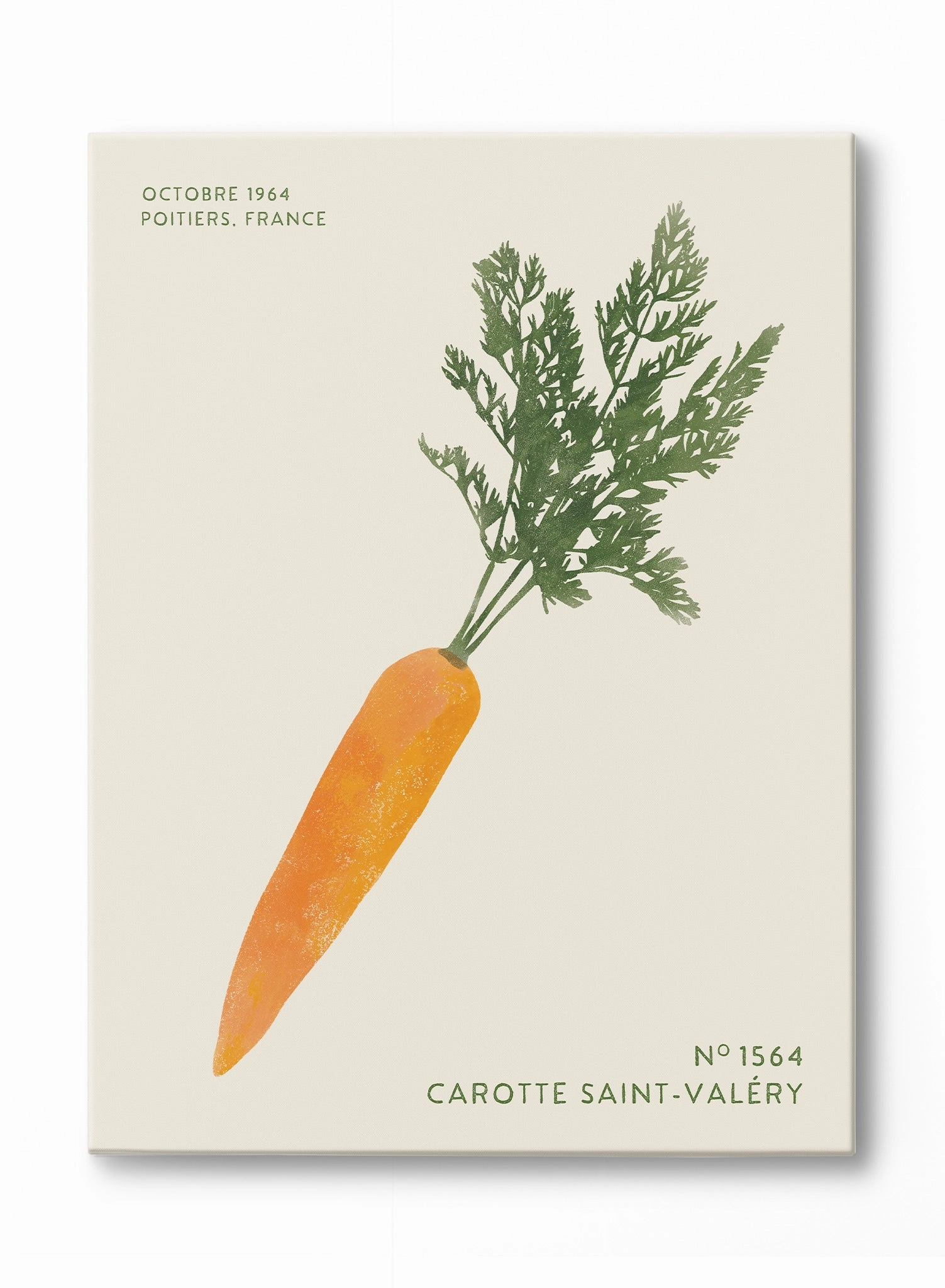 Block Print Carrot, Poster