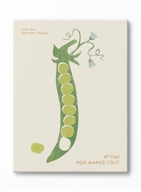 Block Print Peas in a Pod, Canvasindoor decorative canvas print
