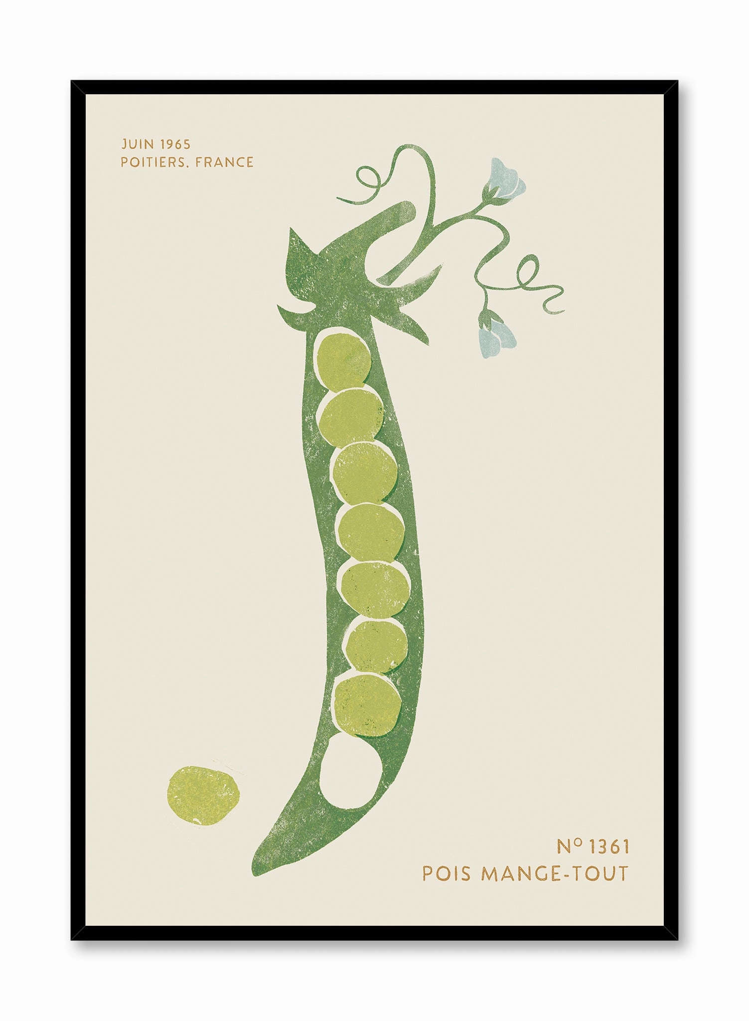 Block Print Peas in a Pod, Posterpop culture themed posters