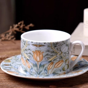 Bloom Elegant Modern Ceramic Tea Cup and Saucermodern kitchen decor ,kitchen dinner set ,dinnerware 